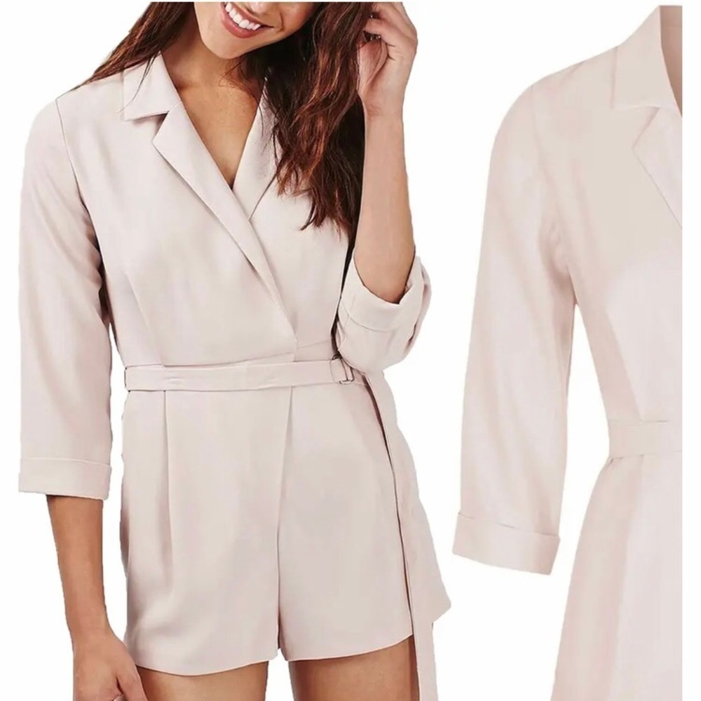 TOPSHOP “Alexa” romper tailored wrap 3/4 sleeves NEW size 4 🌻Host Pick🌻 twice🎉🎉